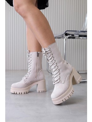 Davos Model 5 cm Topuklu Yeni Sezon Postal Bot Ten.suet