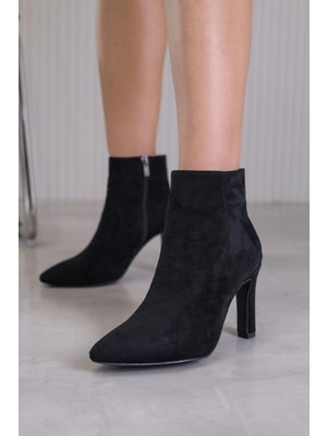 P902  Model 8 cm Topuklu Yeni Sezon Kısa Bot Sıy.suet