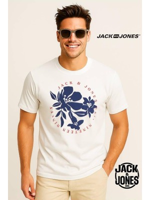 Jack & Jones Jordown Logolu Beyaz Erkek Tişört 12286110