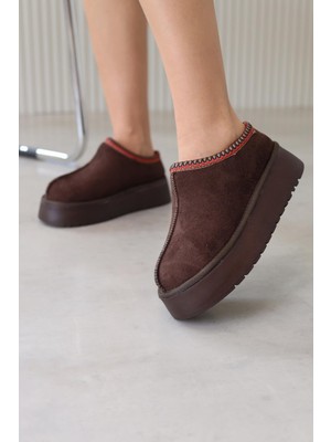 ST1071  Model 3  cm Tabanlı Yeni Sezon Kısa Bot Kahve