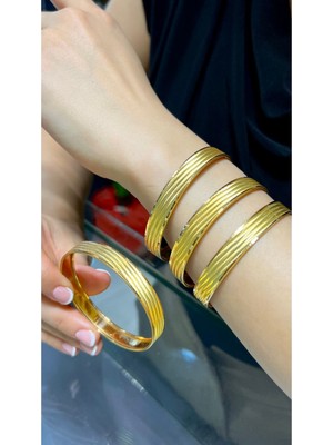 Kuyumcu Nurettin 22 gr (Gram) Trabzon Desenli Yatırımlık Işçiliksiz Bilezik 22 Ayar Altın