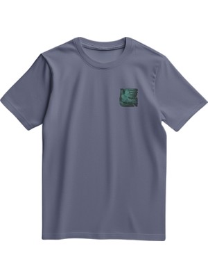 Zaytoon Unisex Kısa Kollu Güvercin ve Antik Kolaj Baskılı Tişört S - 2xl T300032