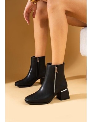 Papuçcity Snyrt 03392 Kadın 5 cm Topuklu Bot