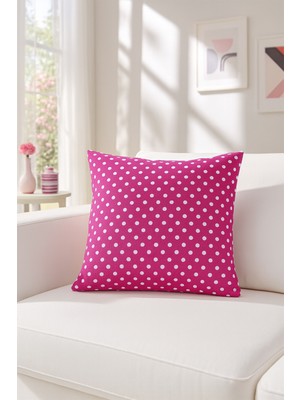 Premier Home Duck Puantiyeli Kırlent Kılıfı Pembe V1 40X40