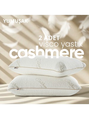 Pillow Market Kaşmir Visko Uyku Yastığı [hava Kanallı] Nefes Alabilir Lüks Ortopedik Tombul Yastık Modeli 2 Adet