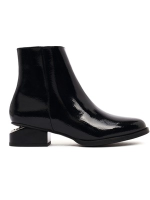 Derimod Kadın Siyah Kalın Kısa Topuklu Rugan Bot 25WFE401616