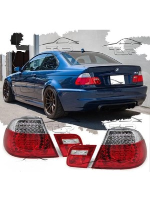 X Power Tuning Bmw E46 Coupe Lcı Uyumlu Kırmızı Beyaz LED Stop 2002-2005