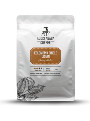 Addis Ababa Coffee Kolombiya Single Origin Öğütülmüş Espresso Kahve 250 Gr.