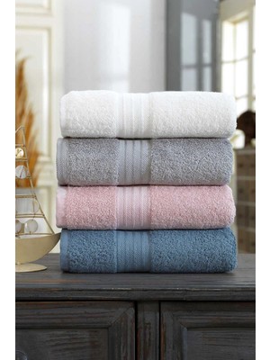 Hrnzafer Tekstil 4'lü Pamuklu Mabel Havlu Seti