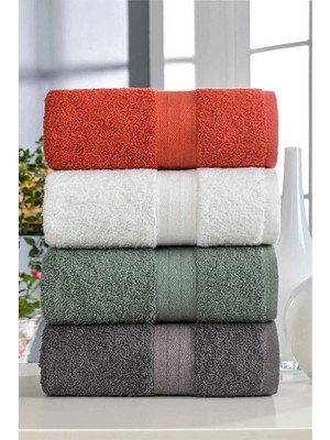 Hrnzafer Tekstil 4'lü Pamuklu Mabel Havlu Seti