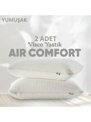 Pillow Market Tombul Ortopedik Visko Yastık [hava Kanallı] Air Comfort Cilt Dostu Konforlu Uyku Yastığı