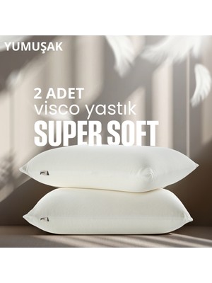 Pillow Market Ortopedik Visco Tombul Yastık [hava Kanallı] Hava Alabilir Süper Soft Konforlu Uyku Yastığı 2 Adet