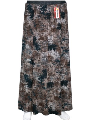 Hermevsim Hesna Kadın Ayşen Kışlık 8 Parça Astarsız Lastikli Petrol Etek D28