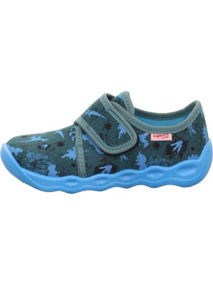Superfit Bubble Çocuk Ev Kreş Ayakkabısı - Haki Mavi 006273-7010