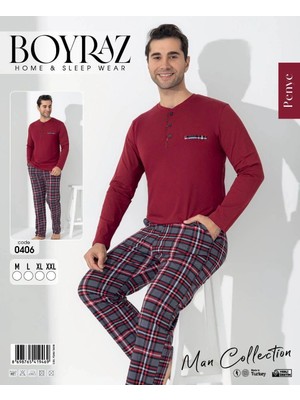 Çamaşır Kenti Boyraz 0406 Erkek Uzun Kol Pijama Takımı