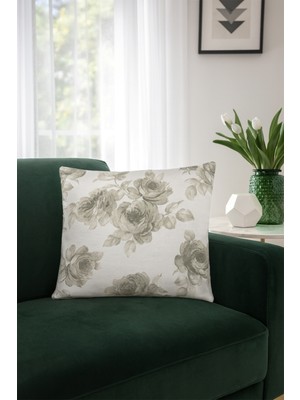 Premier Home Duck Yaprak Kırlent Kılıfı Bej Gri V1 45X40