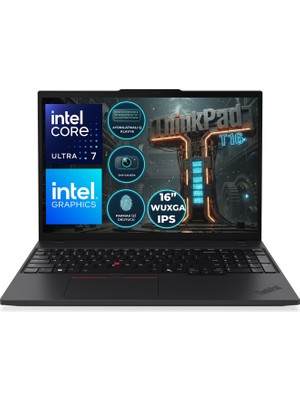 Lenovo Thinkpad T16 G4 Ultra 7 255U 16GB 512GB SSD 16" Wuxga W11P Notebook 21QFS2BHTX 011