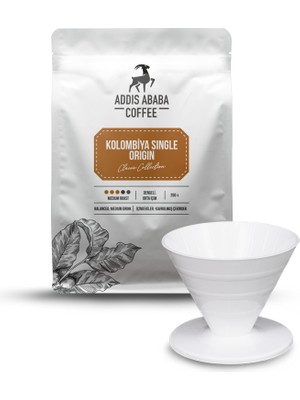 Addis Ababa Coffee Kolombiya Single Origin Filtre Kahve & V60 Dripper
