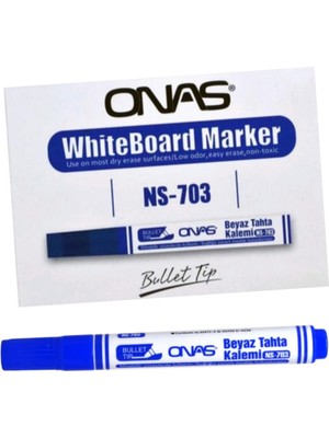Mikro Onas NS-703 Beyaz Tahta Kalemi  12 Li Paket