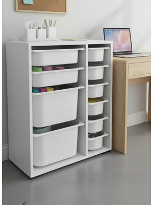 Pratico Zen 10 Sepetli Çok Amaçlı Ofis Dolabı Beyaz 2D2K6U