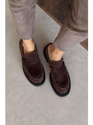 Nope21 Maritza Kahverengi Hakiki Deri Loafer