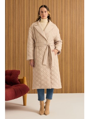 Aker Seyyar Kuşaklı Kapitone Mont