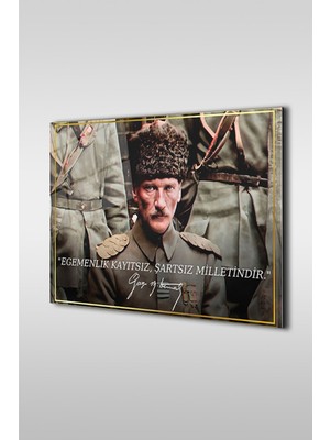 Atatürk Özel Tasarım 17 Yatay Cam Tablo