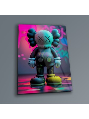 Kaws Cam Tablo , Kusursuz Renkler , Üst Düzey Kalite , Temperli Cam Üzerine Baskı