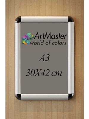 ArtMaster A3 Rondo Çerçeve Tak Çıkar 30X42 cm 1 Adet Afiş Çercevesi Aç Kapa Çerçeve A3 Açılır Kapanır Çerçeve