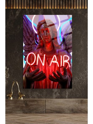 On Air Neon 4mm Lüks Kırılmaz Temperli Yüksek Çözünürlüklü Cam Tablo