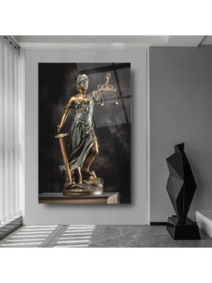 Avukat Ofisine Hediye Themis Heykeli Adalet Heykeli Kırılmaz Cam Tablo Ev Ofis Iş Yeri Hediryesi