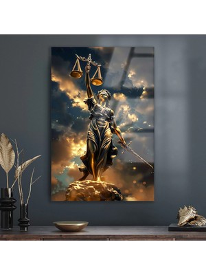 Avukat Ofisine Hediye Themis Heykeli Adalet Heykeli Kırılmaz Cam Tablo Ev Ofis Iş Yeri Hediryesi