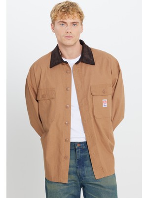 Wrangler %100 Pamuk Oversize Gömlek Yaka Cepli Ceket