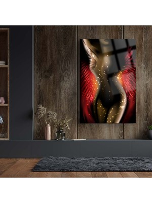 Kadın Vücudu Harika Tasarım Cam Tablo Ev Hediyesi Kırılmaz Lüks Modern Cam Tablo
