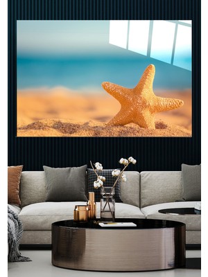 Deniz Yıldızı Cam Tablo, Dekoratif Cam Tablo