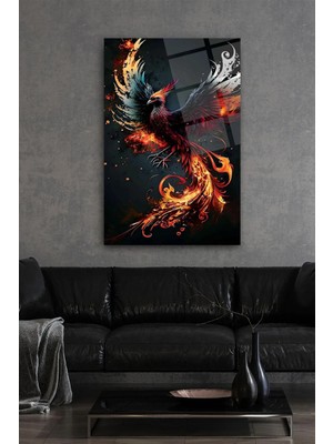 Anka Kuşu Kırılmaz Lüks Cam Tablo Ultra Yüksek Çözünürlüklü Ev Hediyesi Yeni Nesil Tablo