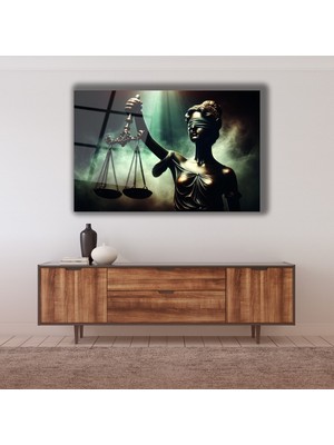 Adaletin Terazisi Cam Tablo