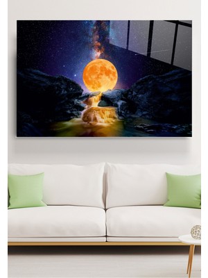 Güneş ve Galaksi Cam Tablo, Dekoratif Cam Tablo