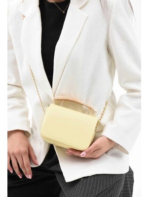 Çanta Trend *** Kadın Şık Tasarımlı Sarı El ve Omuz Çantası