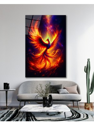 Marsilyan Tilki Kulaklı Kadın Cam Tablo