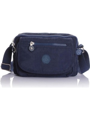 Çanta Trend Kadın Kapaklı  8 Gözlü Su Geçirmez Kumaş Omuz Çantası