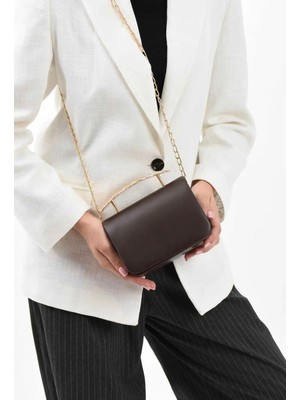 Çanta Trend *** Kadın Şık Tasarımlı Kahverengi El ve Omuz Çantası