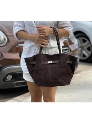 Çanta Trend Yeni Sezon Süet - Nubuk Omuz Çantası