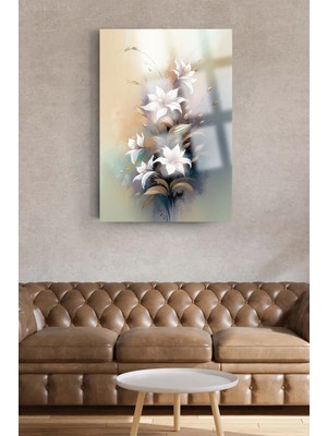 Marsilyan Ultra Yüksek Çözünürlüklü Cam Harika Çiçek Tablosu Kırılmaz Cam Tablo Ev, Salon, Hediyesi