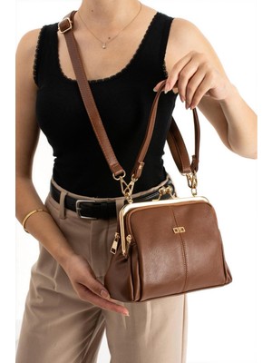 Çanta Trend Troklu Yumuşak Deri Çift Askılı Çok Bölmeli El ve Omuz Çantası 727
