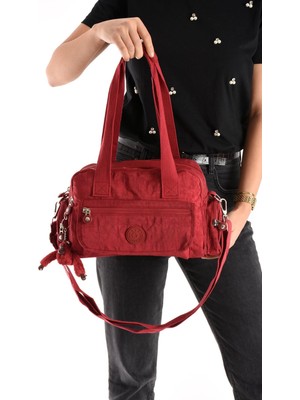 Çanta Trend Ultra Hafif Su Geçirmez Çok Cepli Omuz Çantası Kırmızı (Model: 571-5M)