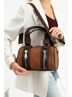 Çanta Trend Kadın Silindir Model El ve Omuz Çantası