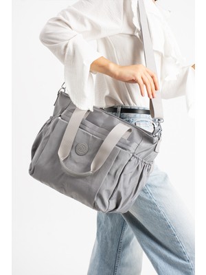 Çanta Trend Kadın Büyük Boy 4 Bölmeli Suya Dayanıklı Paraşüt Kumaş Çapraz ve Omuz Askılı Çanta