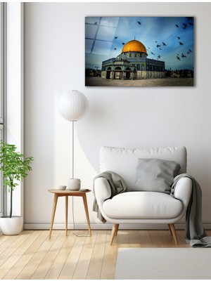 Marsilyan Beyaz Aslan Cam Tablo