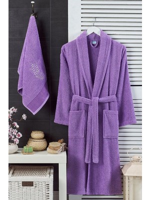 Hrnzafer Tekstil Unisex Pamuklu Bornoz & Havlu Seti – Yumuşak, Emici